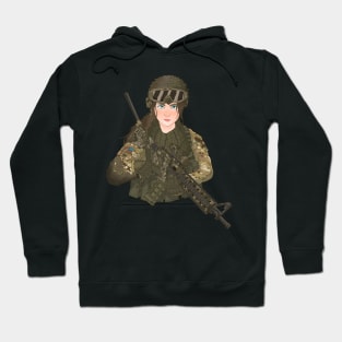 US army girl. Hoodie